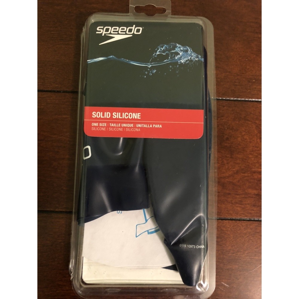 Speedo Light weight Latex Free Solid‎ Silicone Cap Dark Blue One Size